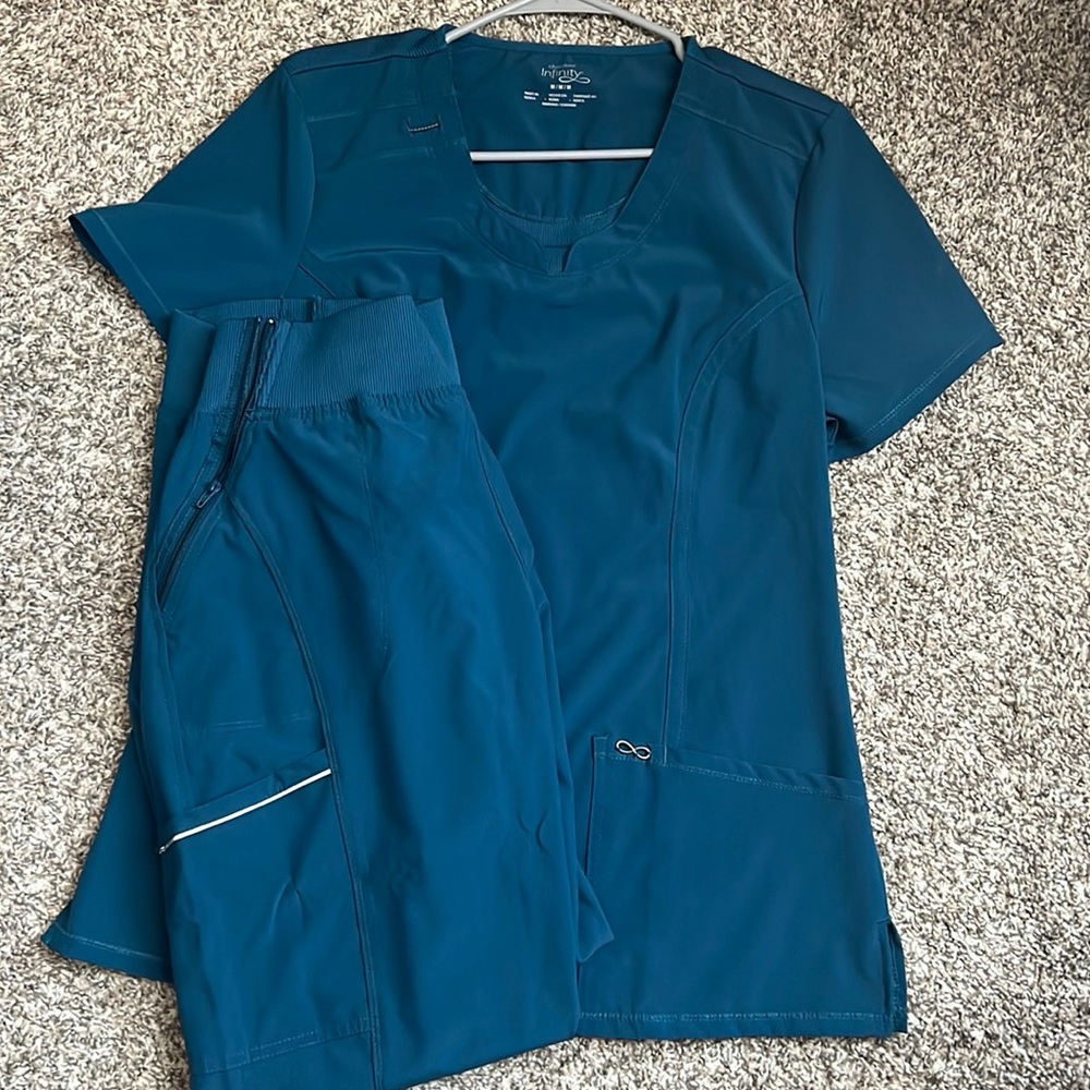 Turquoise Cherokee Infinity scrubs